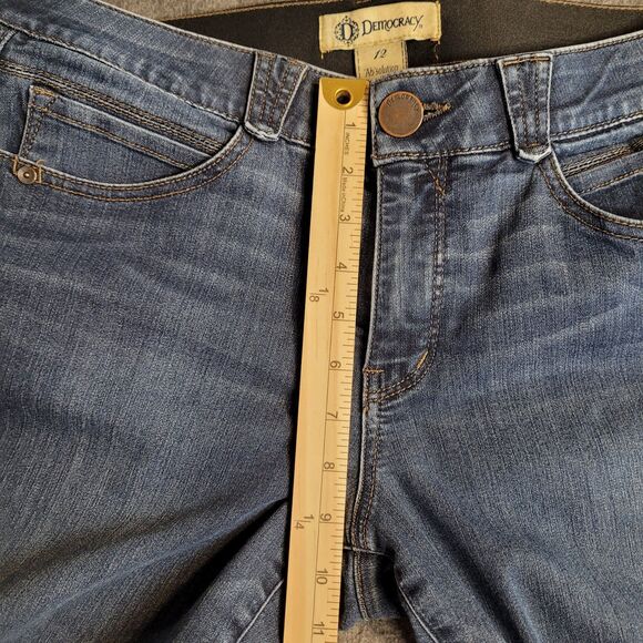 Democracy "Ab"solution Jeans Size 12 Blue Booty Lift Jegging B1105ADBX Mid Rise - Picture 4 of 11